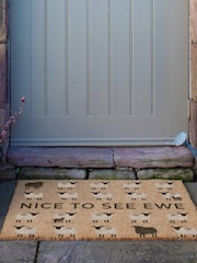 Artsy Mats Brown Nice To See Ewe Coir Doormat - Image 4 of 12