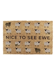 Artsy Mats Brown Nice To See Ewe Coir Doormat - Image 5 of 12