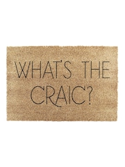Artsy Mats Brown What's The Craic Coir Doormat - Image 12 of 12