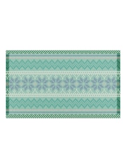 Artsy Mats בצבע ירוק שטיחון כניסה מסיבי קוקוס בדוגמת Fair Isle - תמונה 3 מתוך 3