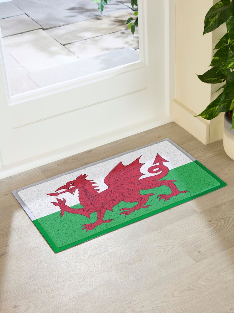 Artsy Mats Felpudo de exterior con bandera de Gales - Imagen 2 de 3 Artsy Mats Felpudo de exterior con bandera de Gales - Imagen 2 de 3