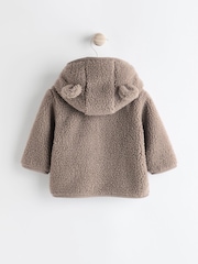 Mink Brown Cosy Borg Fleece Baby Jacket - Image 1 of 5