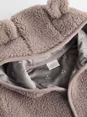 Mink Brown Cosy Borg Fleece Baby Jacket - Image 3 of 5