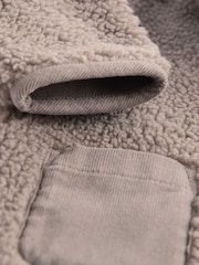 Mink Brown Cosy Borg Fleece Baby Jacket - Image 5 of 5