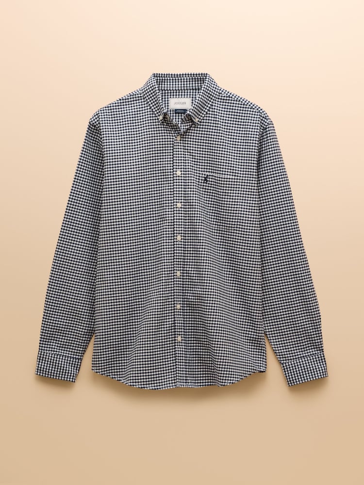 Joules Blue Gingham Check Shirt - Image 1 of 4