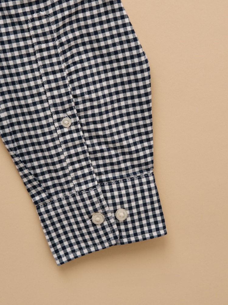 Joules Blue Gingham Check Shirt - Image 4 of 4