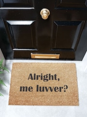 Covoraș de ușă Artsy Mats Alright Me Luvver din cocos - Imaginea 1 din 13