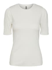 PIECES White Puff Sleeve Top - Image 5 of 6