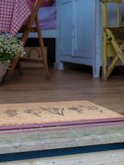 Artsy Mats Brown Wild Flowers Coir Doormat - Image 6 of 12