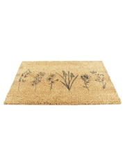 Artsy Mats Brown Wild Flowers Coir Doormat - Image 9 of 12