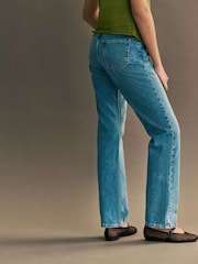 ONLY Blue High Waisted Straight Leg Jeans - Image 2 of 7