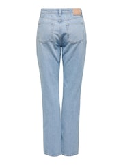 ONLY Blue High Waisted Straight Leg Jeans - Image 7 of 7