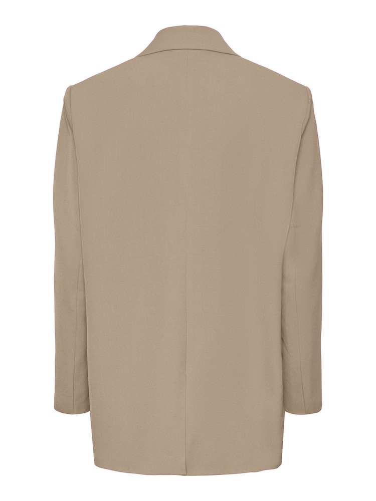 YAS Cream Oversized Double Breasted Tailored Blazer - Image 7 of 7