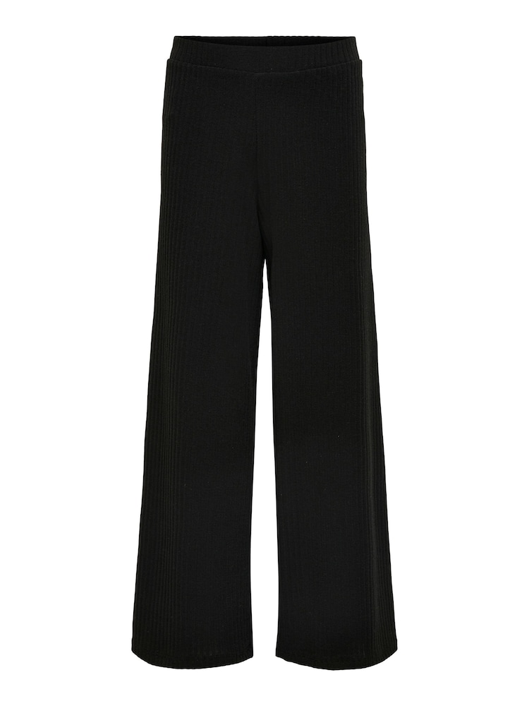ONLY KIDS Wide Leg Jersey Black Trousers - Image 2 of 3