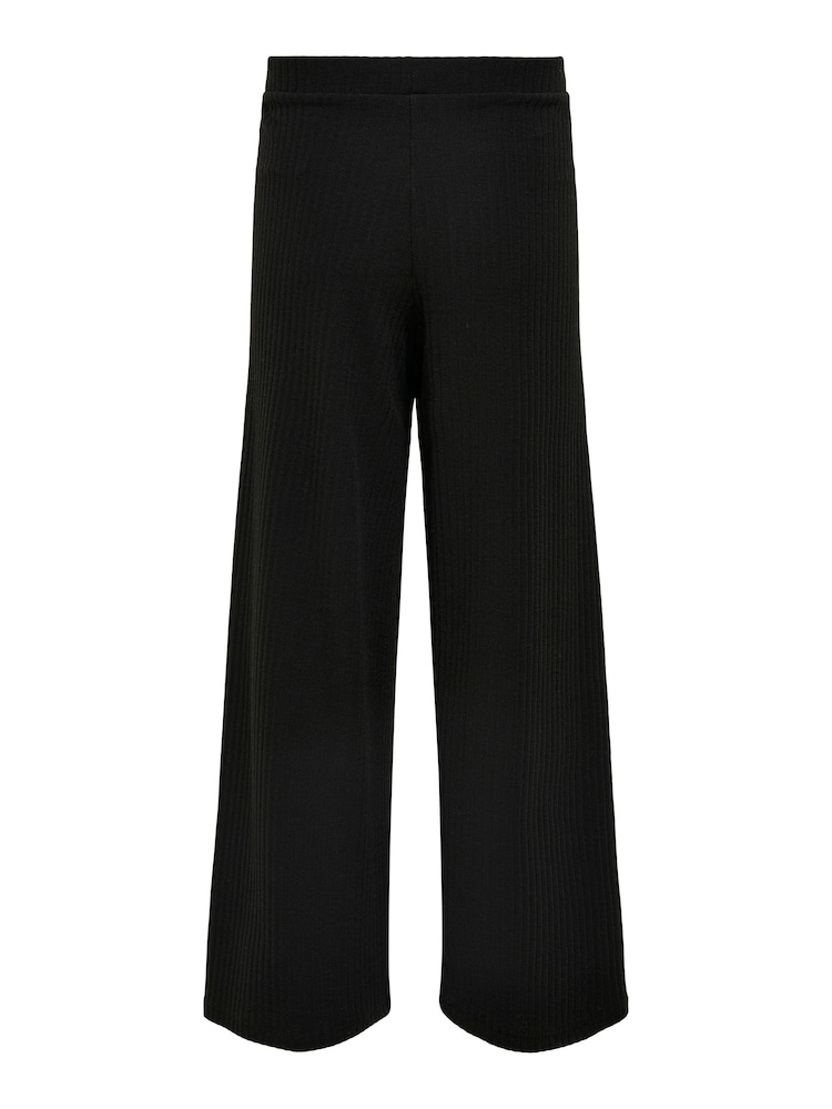 ONLY KIDS Wide Leg Jersey Black Trousers - Image 3 of 3