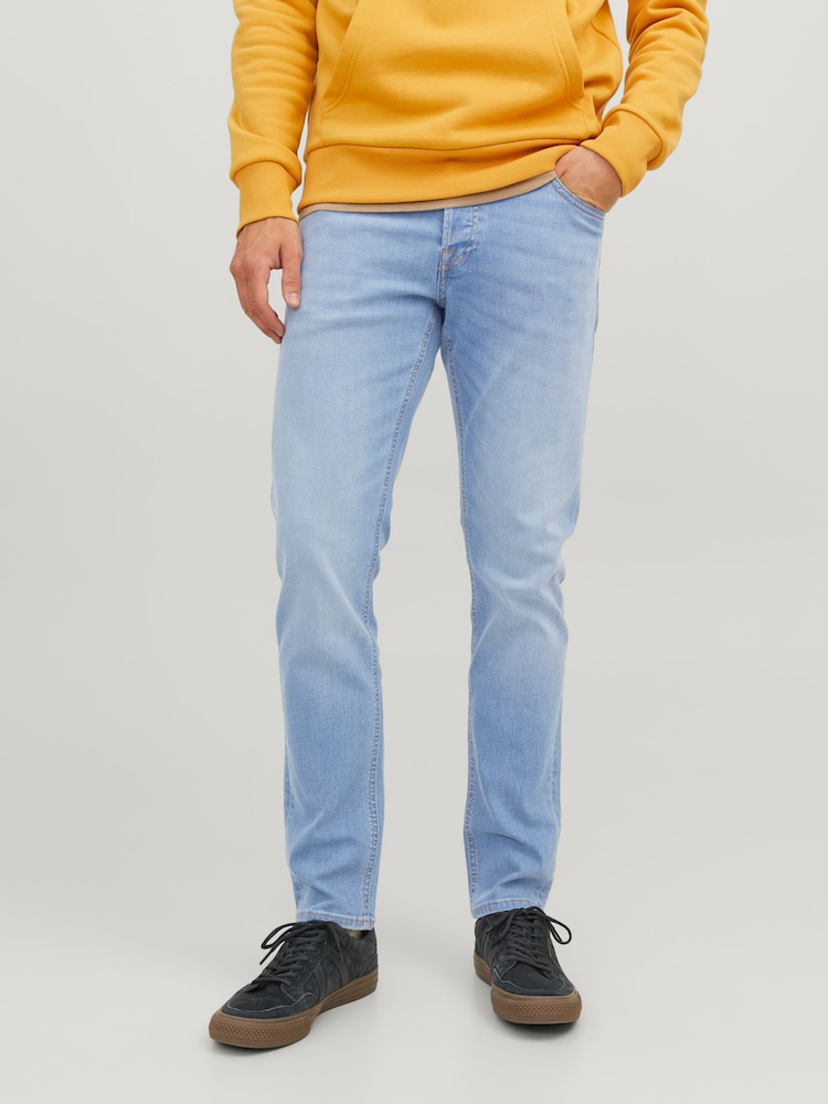 JACK & JONES Blue Chrome Glenn Slim Fit Jeans - Image 1 of 8