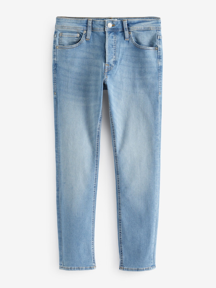 JACK & JONES Blue Chrome Glenn Slim Fit Jeans - Image 8 of 8