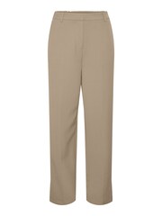 YAS Cream Wide Leg Tailored Trousers - Image 6 of 6