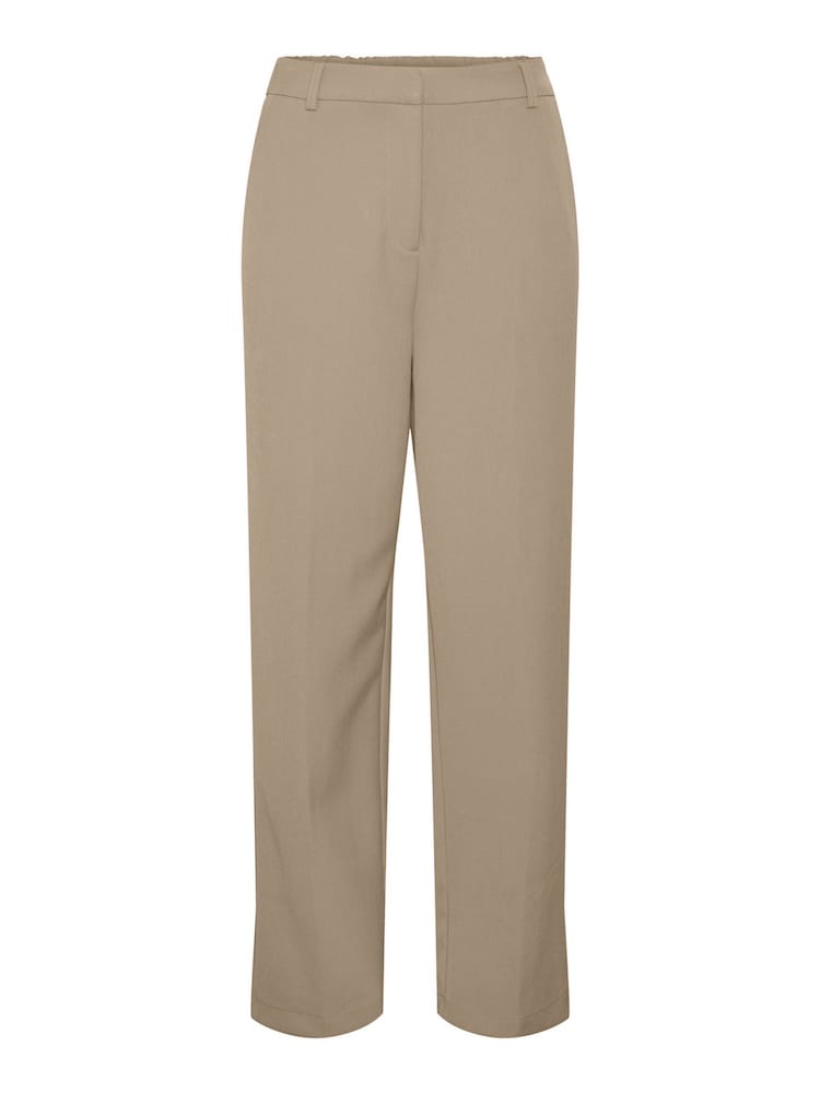 YAS Cream Wide Leg Tailored Trousers - Image 6 of 6 YAS Cream Wide Leg Tailored Trousers - Image 6 of 6