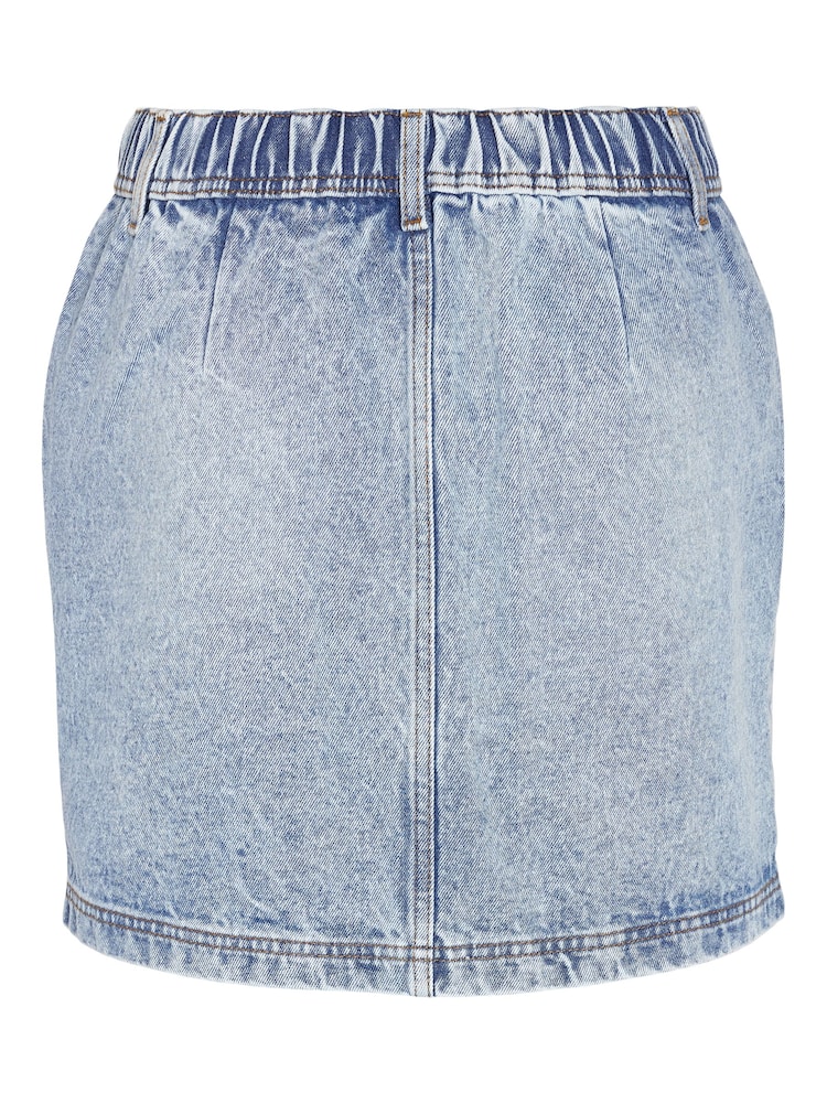 NOISY MAY Blue Denim 100% Cotton Mini Skirt With Stretch Waistband - Image 7 of 7