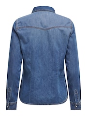 ONLY Blue Lightweight Denim 100% Cotton Shirt - Image 8 of 8