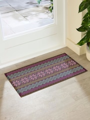 ممسحة باب من ألياف جوز الهند بنقشة Fair Isle من Artsy Mats - صورة 2 من 3