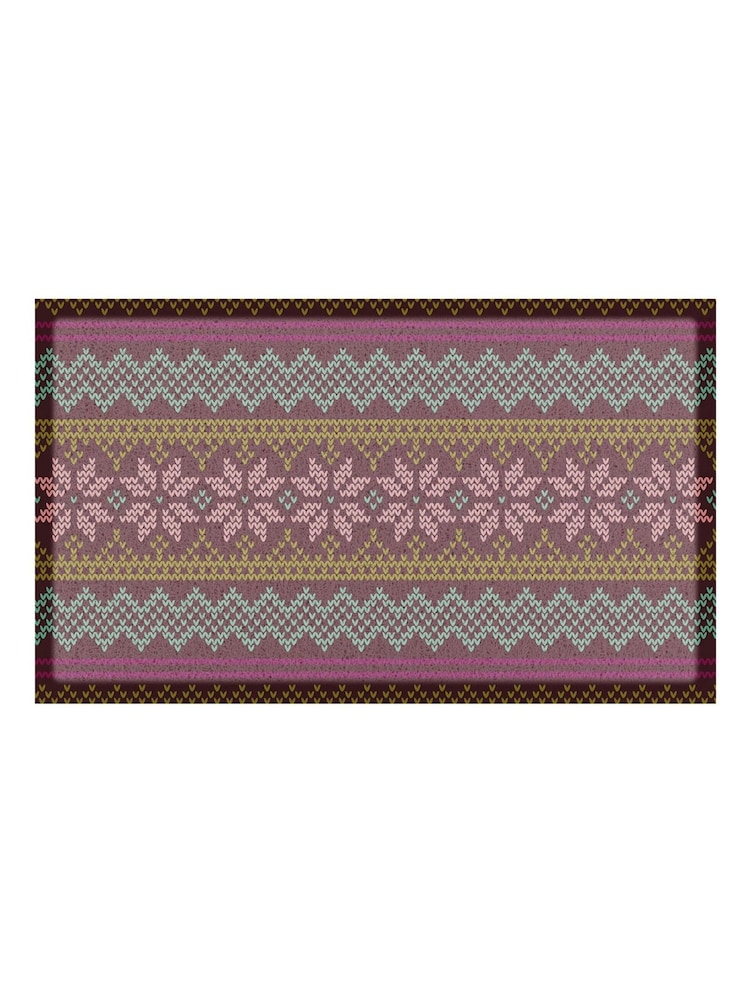 ممسحة باب من ألياف جوز الهند بنقشة Fair Isle من Artsy Mats - صورة 3 من 3 ممسحة باب من ألياف جوز الهند بنقشة Fair Isle من Artsy Mats - صورة 3 من 3