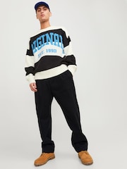 Черный - свободные брюки для широкой стопы JACK & JONES - Изображение 3 из 7
