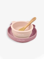JoJo Maman Bébé Pink My First Silicone Mealtime Bear Set - Image 1 of 5