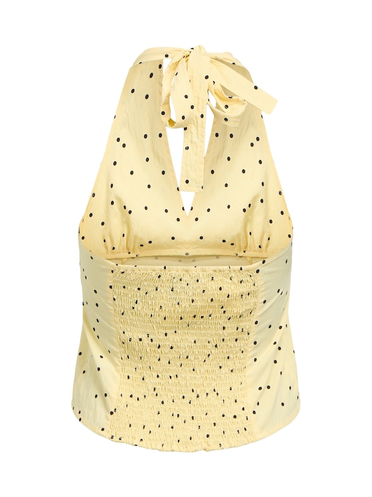 OBJECT Yellow Polka Dot Halterneck Top - Image 2 of 2 OBJECT Yellow Polka Dot Halterneck Top - Image 2 of 2