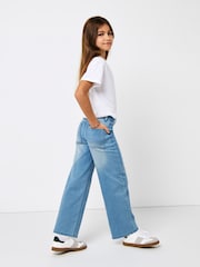 ONLY Blue Wide Leg Stretch Adjustable Waist Jeans - Image 1 of 3