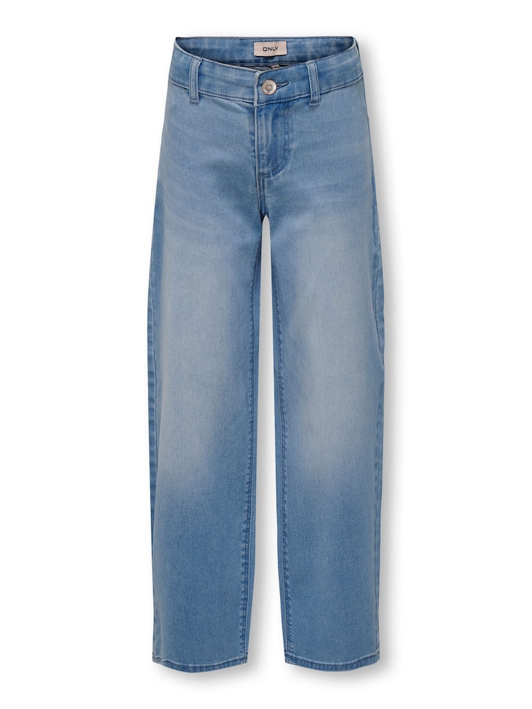ONLY Blue Wide Leg Stretch Adjustable Waist Jeans - Image 2 of 3