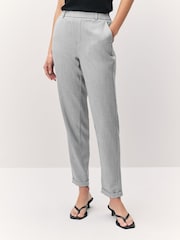 VERO MODA Grey Slim High Waisted Trousers - Image 1 of 6