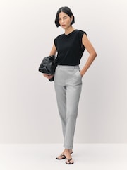 VERO MODA Grey Slim High Waisted Trousers - Image 2 of 6