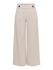 JDY Cream Wide Leg Trousers - Image 4 of 6