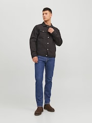 JACK & JONES Blue Dark Mike Regular Tapered Jeans - Image 3 of 8