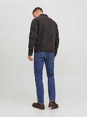 JACK & JONES Blue Dark Mike Regular Tapered Jeans - Image 4 of 8