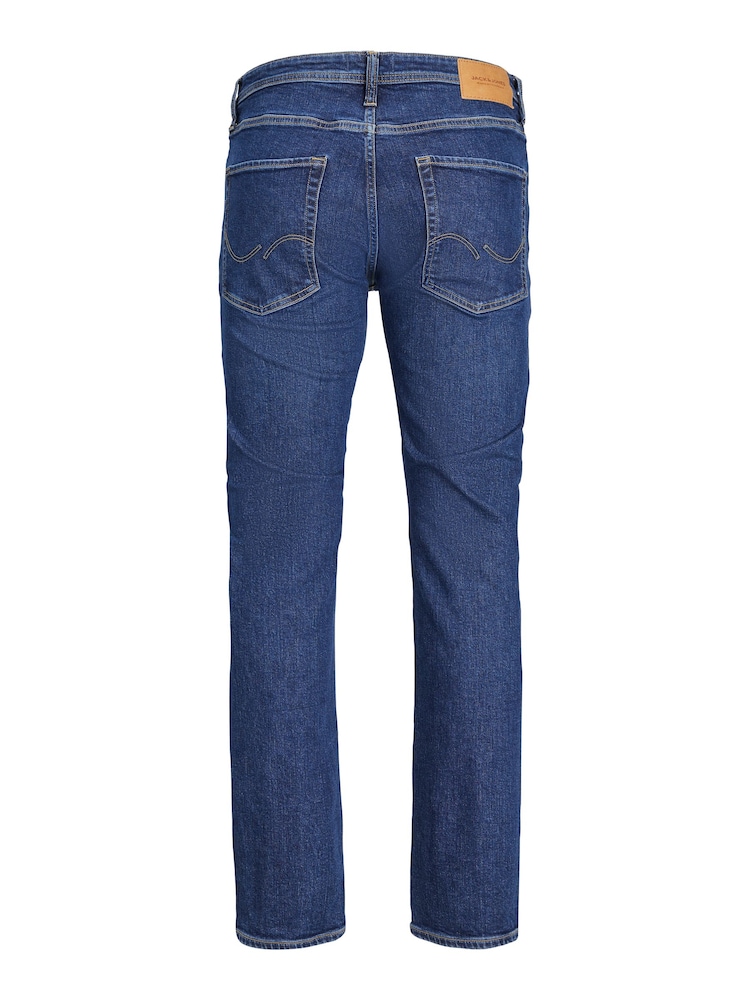 JACK & JONES Blue Dark Mike Regular Tapered Jeans - Image 8 of 8