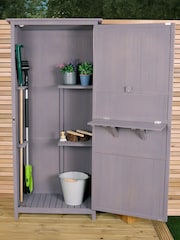 Charles Bentley Grey Garden Wooden Storage Shed 6 x 3ft - Image 2 of 6