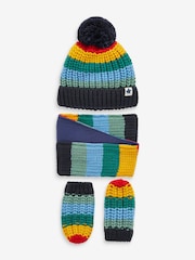 Rainbow Hat, Scarf and Mitten Set (3mths-10yrs) - Image 1 of 2