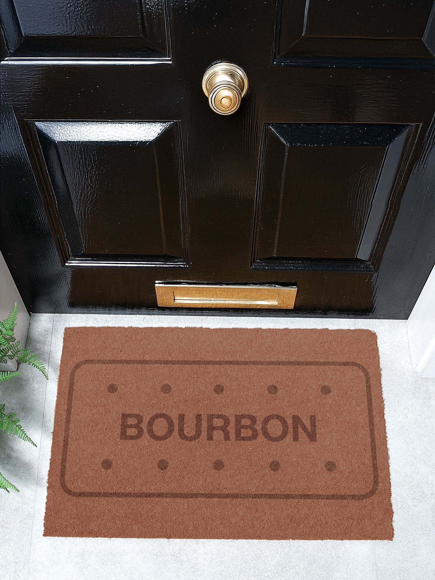 Artsy Mats Brown Bourbon Biscuit Coir Doormat