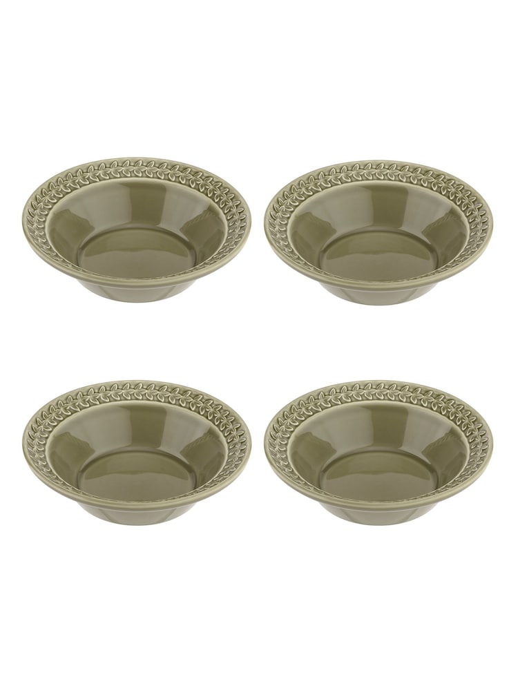 Portmeirion Set of 4 Green Botanic Garden Harmony Cereal Bowls - Image 2 of 4