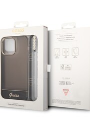 Guess iPhone 14 Pro Max Case - Pc/Tpu Iml Case Double Layer Electroplated Camera Outline Translucent With Strap - Image 2 of 9