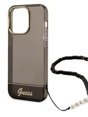 Guess iPhone 14 Pro Max Case - Pc/Tpu Iml Case Double Layer Electroplated Camera Outline Translucent With Strap - Image 4 of 9