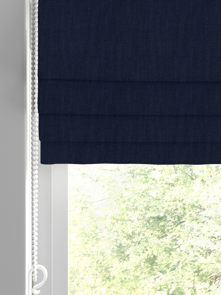 Laura Ashley Blue Swanson Midnight Made to Measure Roman Blind - Image 2 of 6
