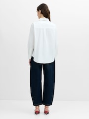 French Connection White Alexis Cotton Embroidered Line Drawing Shirt - Image 2 of 6