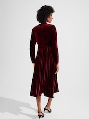 Hobbs Red Rosalie Velvet Dress - Image 2 of 4