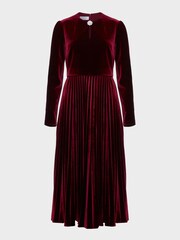 Hobbs Red Rosalie Velvet Dress - Image 4 of 4