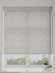 Silver Grey Garden Trail Made To Measure Roller Blinds - Image 1 of 5