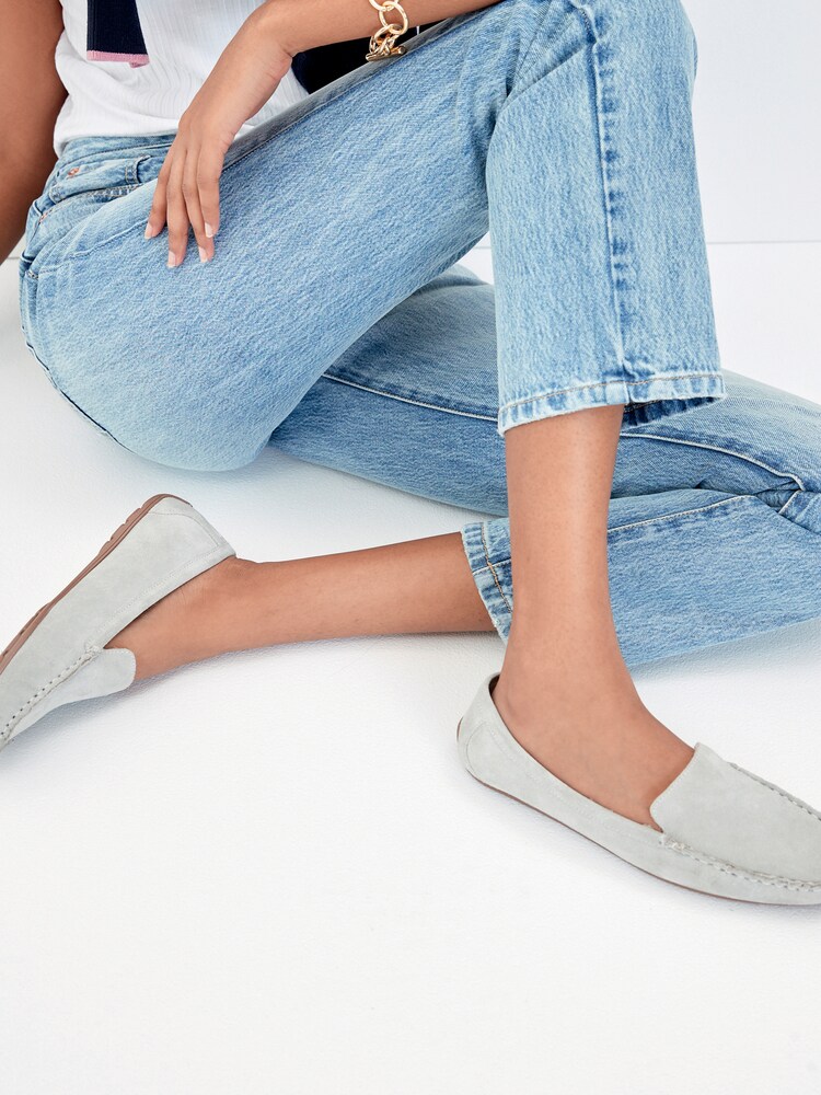 Grey Suede Forever Comfort® Cosy Lined Moccasins - Image 1 of 1